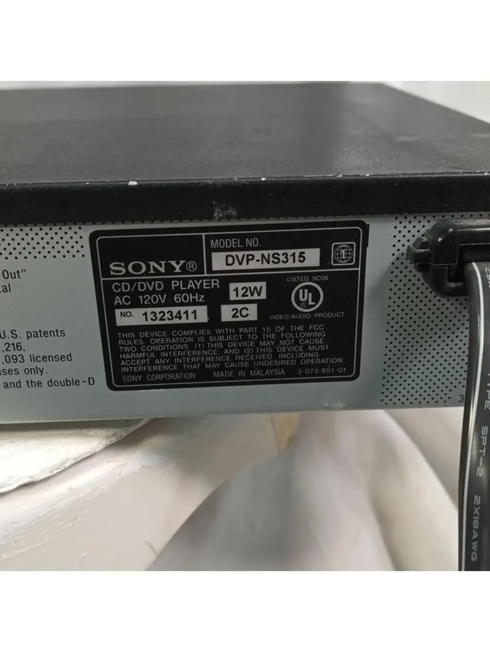 Sony dvp ns315